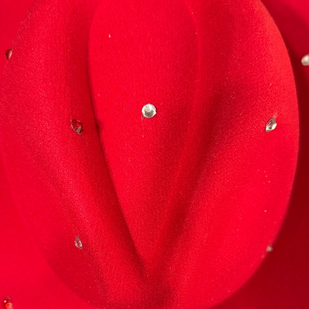 Glamorous Red Rhinestone Cowboy Hat - Picture 2 of 4